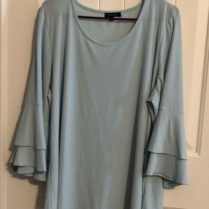 Robin egg blue bell sleeve tunic
